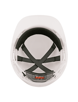 Bullhead Safety™ Head Protection White Unvented Cap Style Hard Hat With Six-Point Ratchet Suspension - HH-C2-W