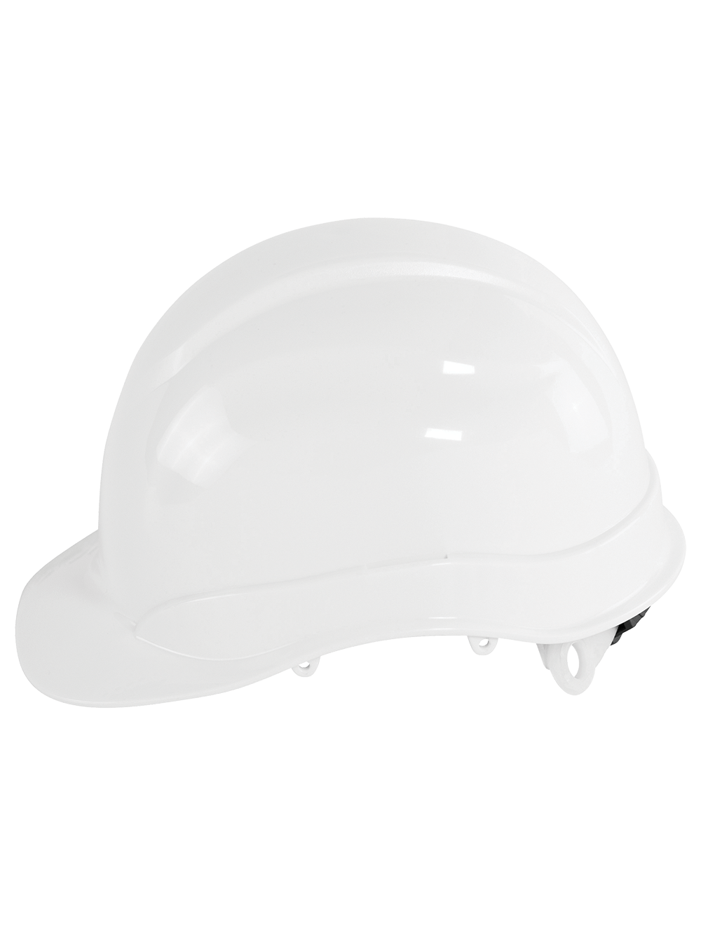 Bullhead Safety™ Head Protection White Unvented Cap Style Hard Hat With Six-Point Ratchet Suspension - HH-C2-W