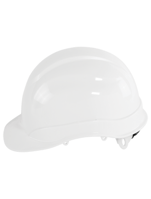 Bullhead Safety™ Head Protection White Unvented Cap Style Hard Hat With Six-Point Ratchet Suspension - HH-C2-W