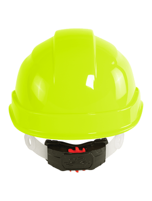 Bullhead Safety™ Head Protection High-Visibility Yellow/Green Unvented Cap Style Hard Hat With Six-Point Ratchet Suspension - HH-C2-YG