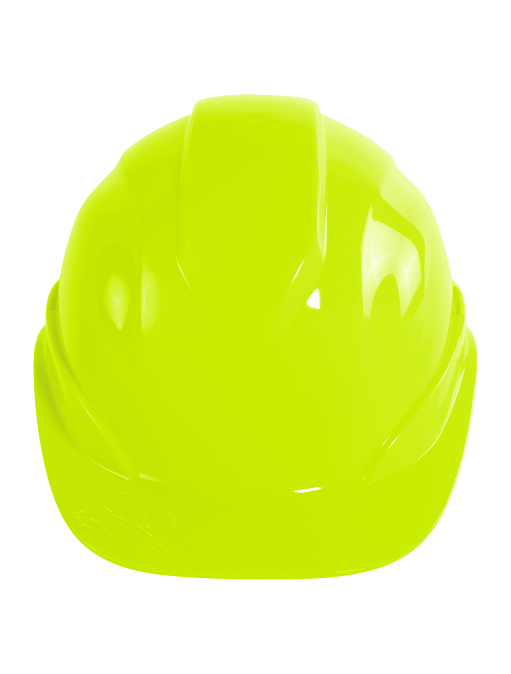 Bullhead Safety™ Head Protection High-Visibility Yellow/Green Unvented Cap Style Hard Hat With Six-Point Ratchet Suspension - HH-C2-YG