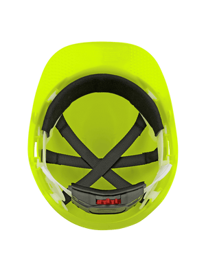 Bullhead Safety™ Head Protection High-Visibility Yellow/Green Unvented Cap Style Hard Hat With Six-Point Ratchet Suspension - HH-C2-YG