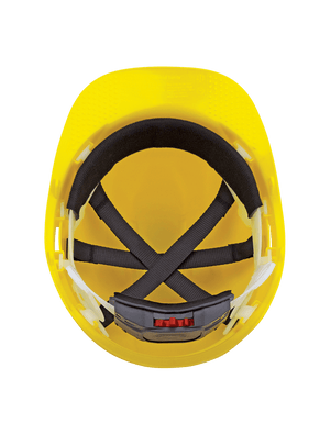 Bullhead Safety™ Head Protection Yellow Unvented Cap Style Hard Hat With Six-Point Ratchet Suspension - HH-C2-Y