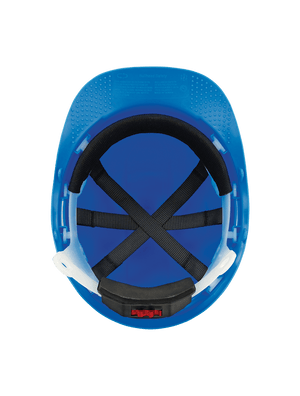 Bullhead Safety™ Head Protection Blue Vented Cap Style Hard Hat with Six-Point Ratchet Suspension - HH-C3-B