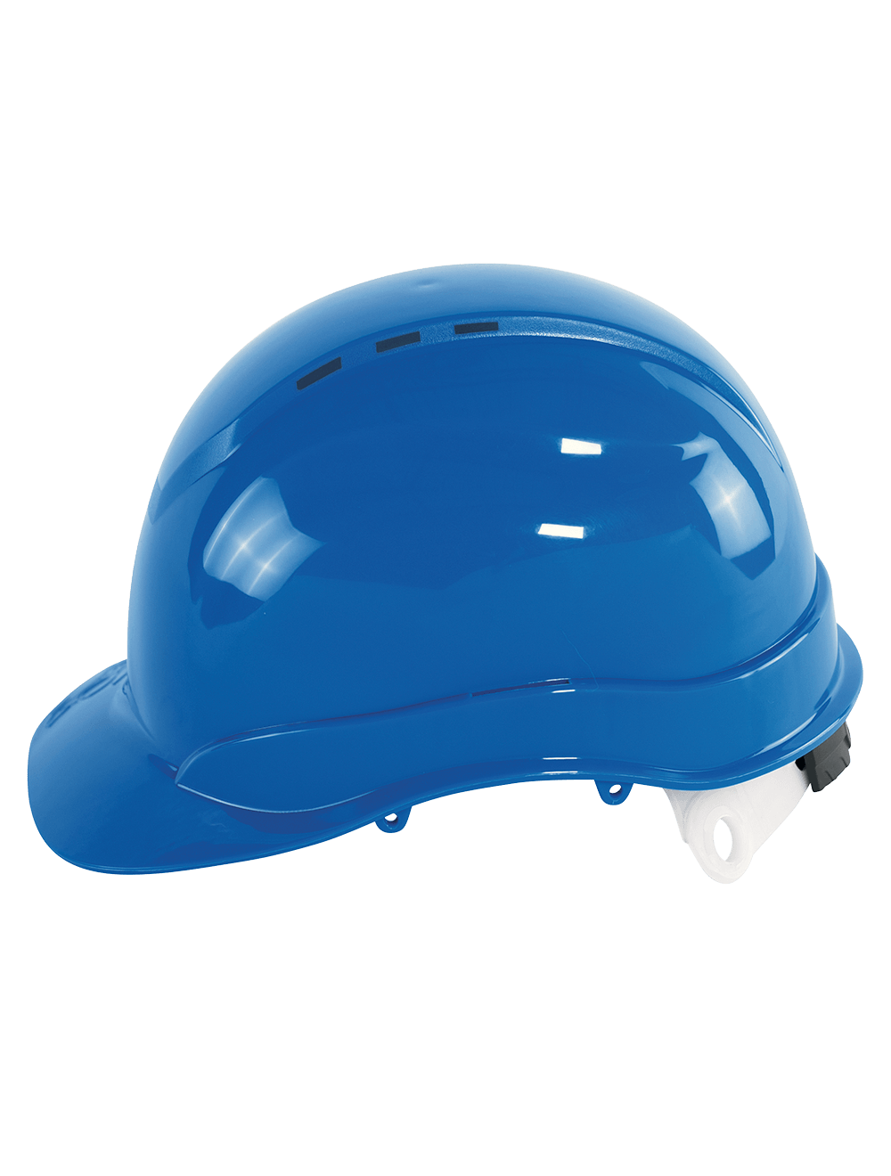 Bullhead Safety™ Head Protection Blue Vented Cap Style Hard Hat with Six-Point Ratchet Suspension - HH-C3-B
