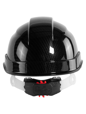 Bullhead Safety™ Head Protection Shiny Black Graphite Vented Cap Style Hard Hat With Six-Point Ratchet Suspension - HH-C3-C