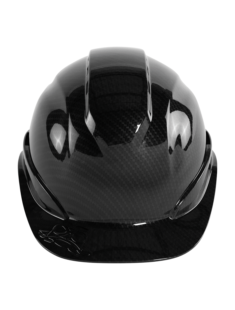 Bullhead Safety™ Head Protection Shiny Black Graphite Vented Cap Style Hard Hat With Six-Point Ratchet Suspension - HH-C3-C