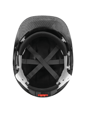 Bullhead Safety™ Head Protection Shiny Black Graphite Vented Cap Style Hard Hat With Six-Point Ratchet Suspension - HH-C3-C