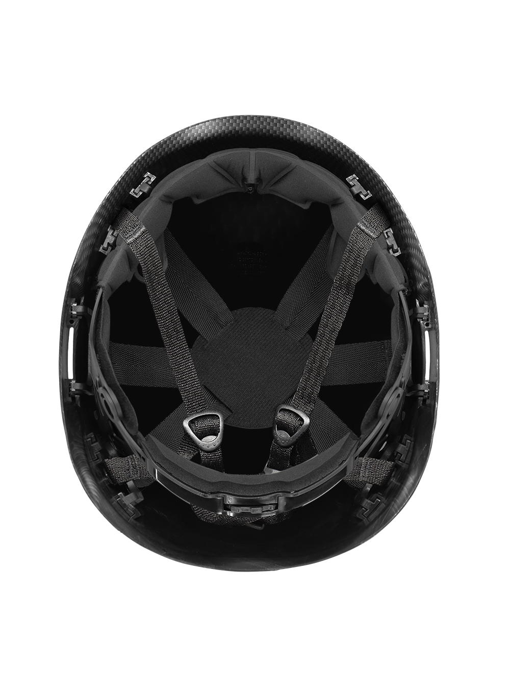 Bullhead Safety™ Head Protection - Matte Black Graphite Climbing Style Protective Helmet with Six-Point Ratchet Suspension and Four-Point Chin Strap - HH-CH1-CB