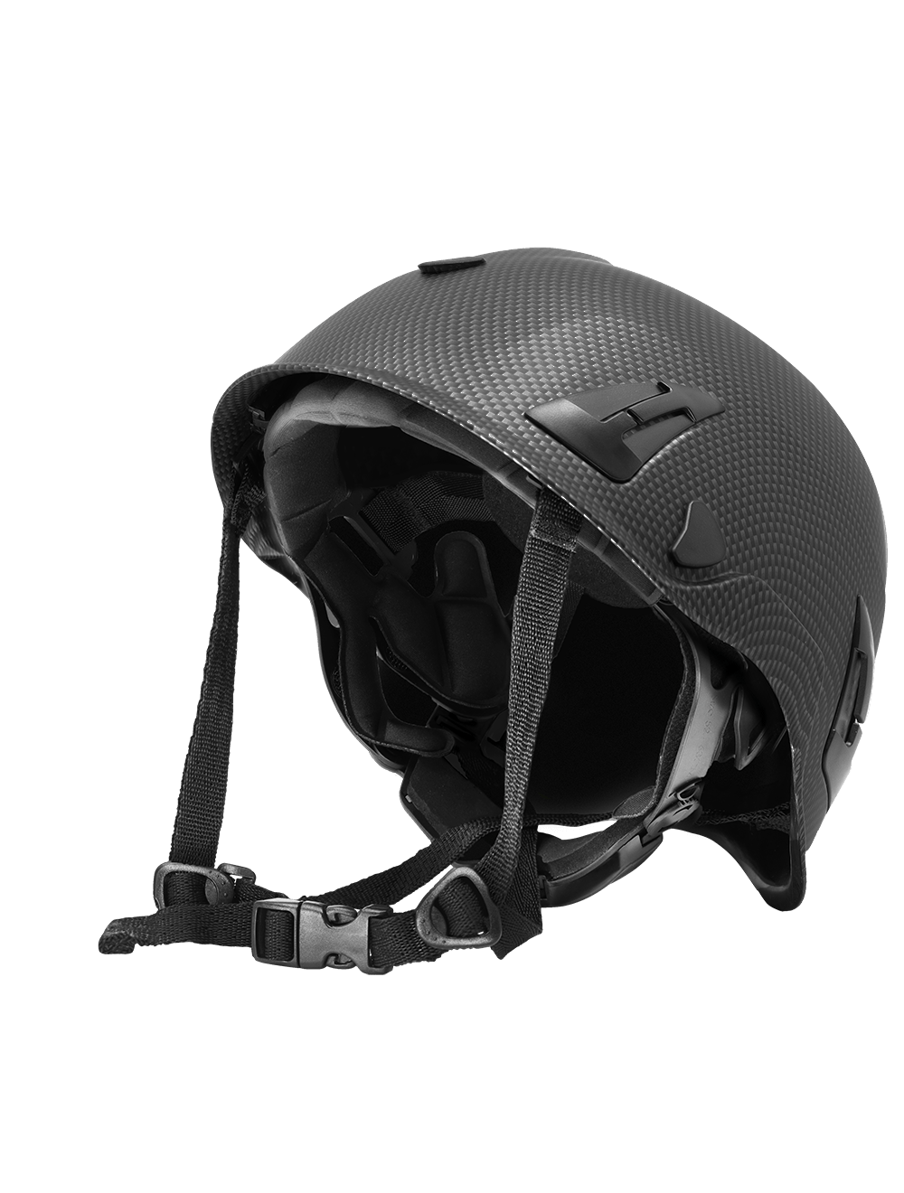 Bullhead Safety™ Head Protection - Matte Black Graphite Climbing Style Protective Helmet with Six-Point Ratchet Suspension and Four-Point Chin Strap - HH-CH1-CB