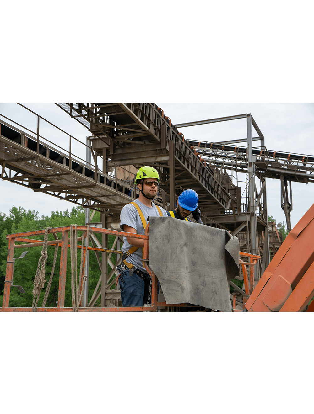 Bullhead Safety™ Head Protection - High-Visibility Yellow/Green Climbing Style Protective Helmet with Six-Point Ratchet Suspension and Four-Point Chin Strap - HH-CH1-YG