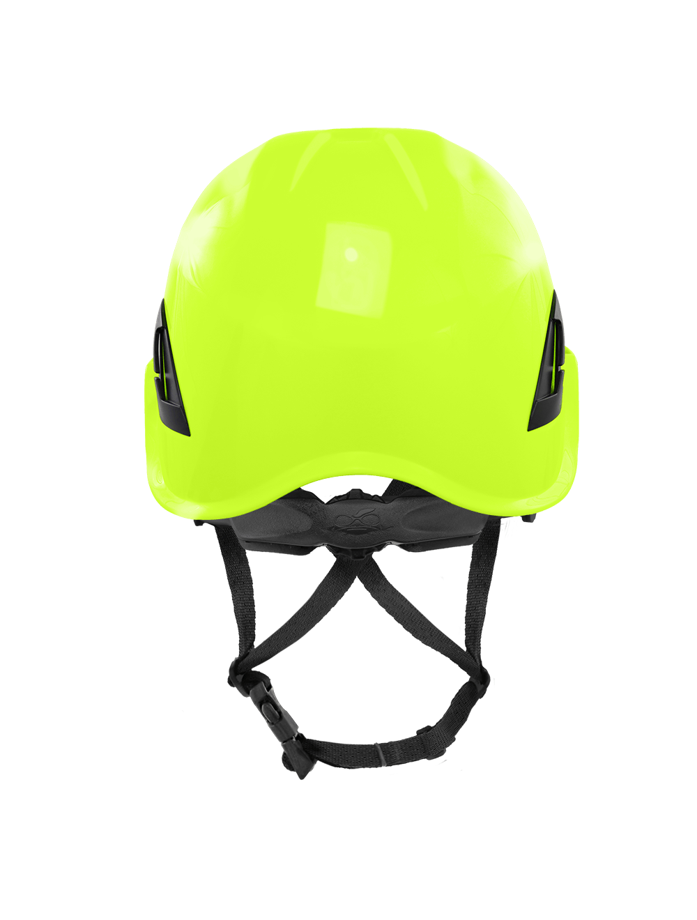 Bullhead Safety™ Head Protection - High-Visibility Yellow/Green Climbing Style Protective Helmet with Six-Point Ratchet Suspension and Four-Point Chin Strap - HH-CH1-YG