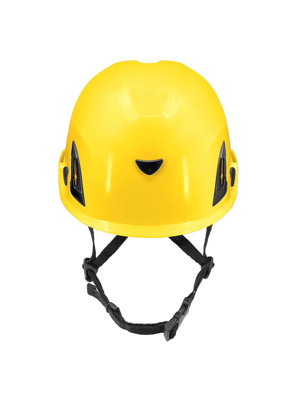 Bullhead Safety™ Head Protection - Yellow Climbing Style Protective Helmet with Six-Point Ratchet Suspension and Four-Point Chin Strap - HH-CH1-Y