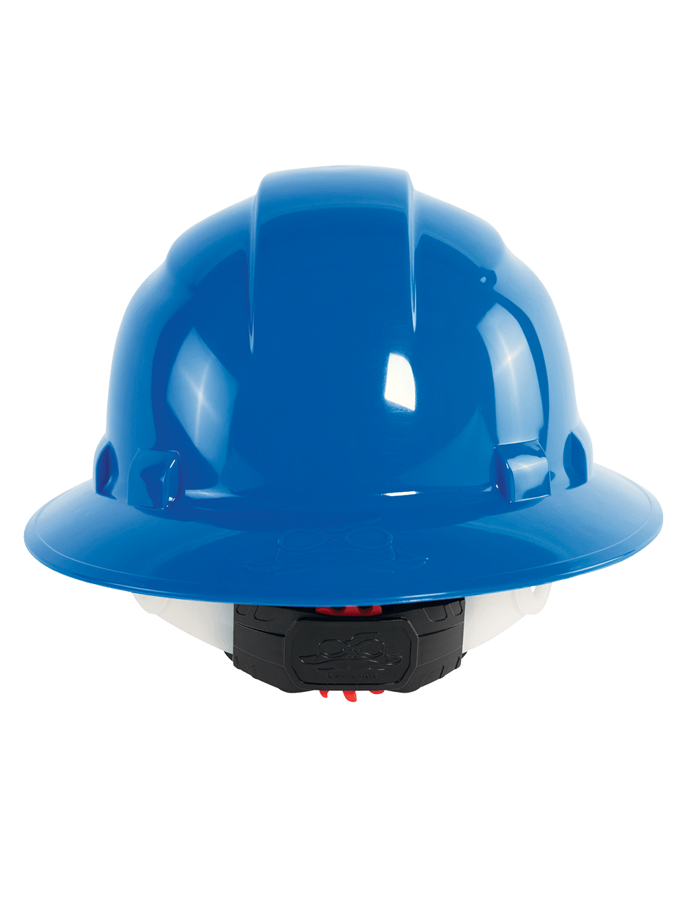 Bullhead Safety™ Head Protection Blue Unvented Full Brim Style Hard Hat With Six-Point Ratchet Suspension - HH-F1-B