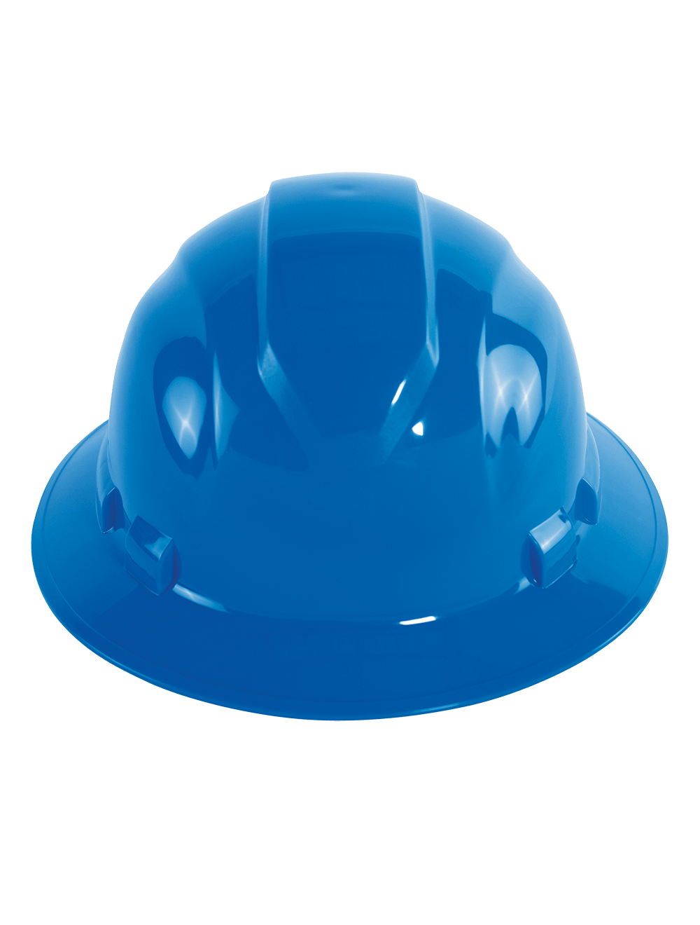 Bullhead Safety™ Head Protection Blue Unvented Full Brim Style Hard Hat With Six-Point Ratchet Suspension - HH-F1-B