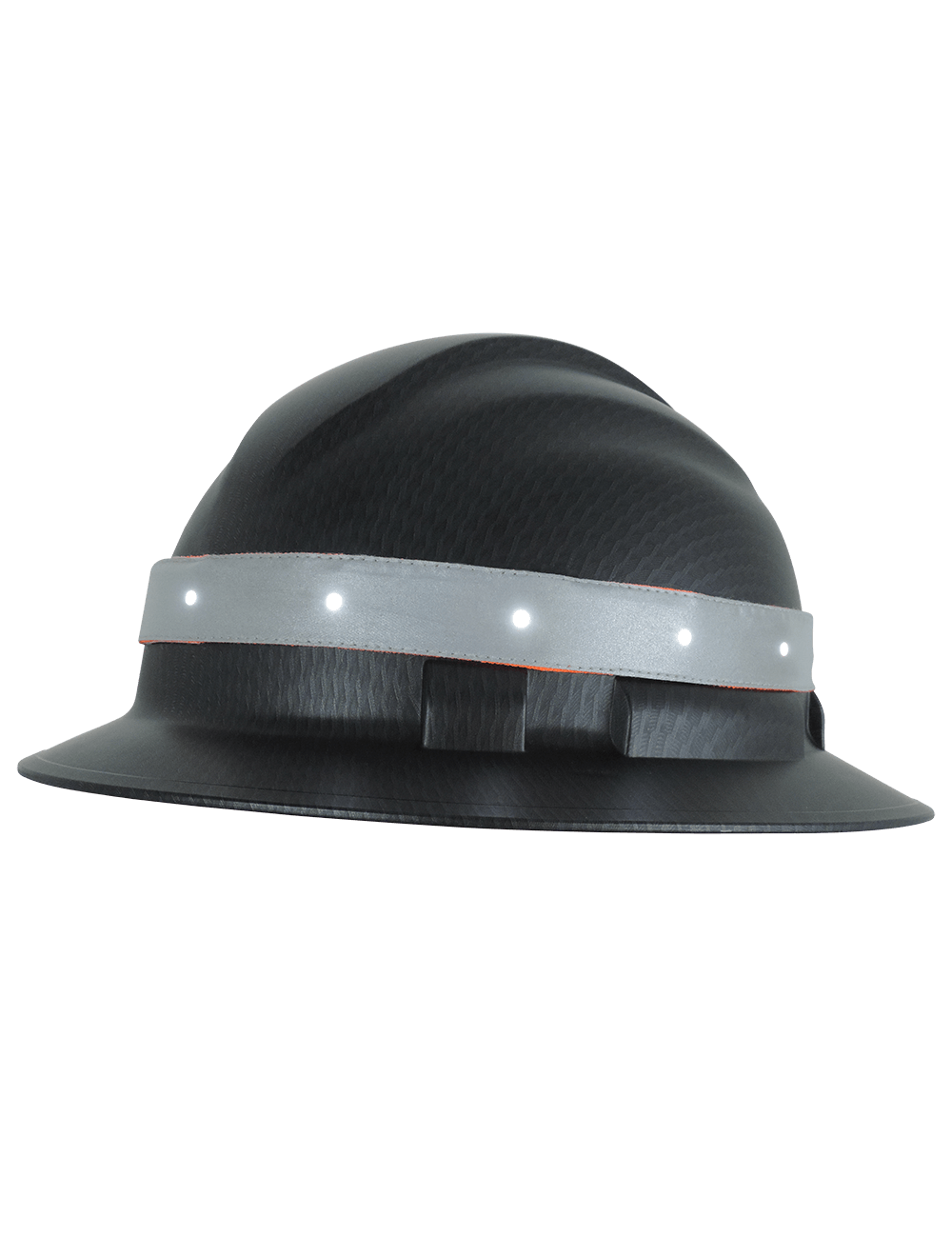 Bullhead Safety™ Head Protection Matte Black Graphite Unvented Full Brim Style Hard Hat With Six-Point Ratchet Suspension - HH-F1-C