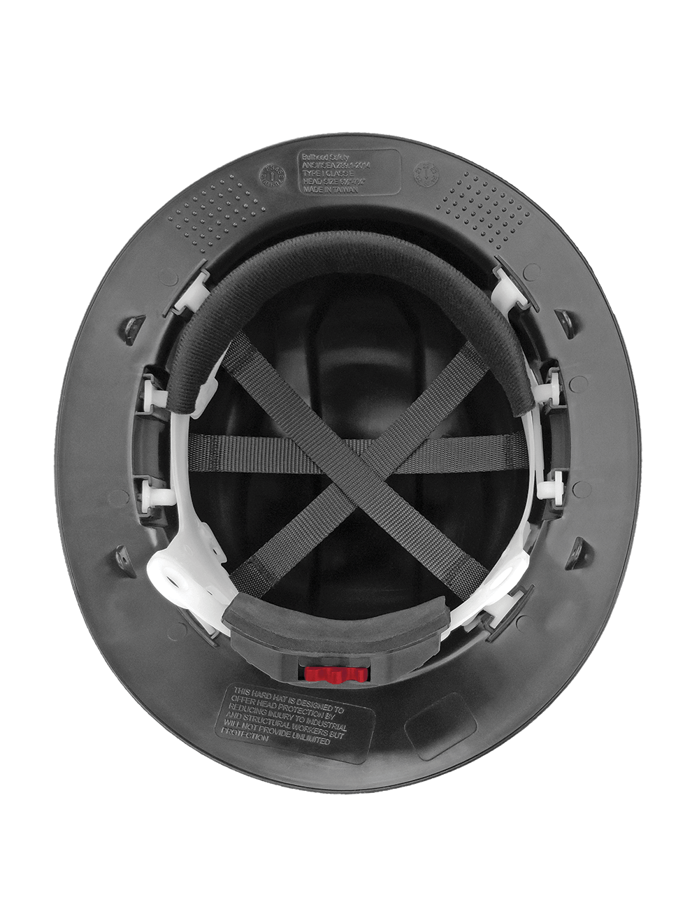 Bullhead Safety™ Head Protection Matte Black Graphite Unvented Full Brim Style Hard Hat With Six-Point Ratchet Suspension - HH-F1-C