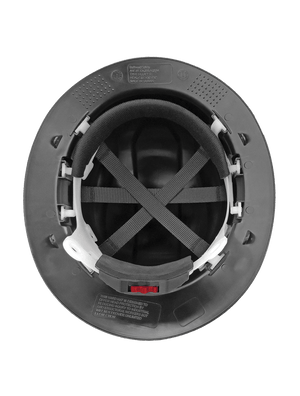 Bullhead Safety™ Head Protection Matte Black Graphite Unvented Full Brim Style Hard Hat With Six-Point Ratchet Suspension - HH-F1-C