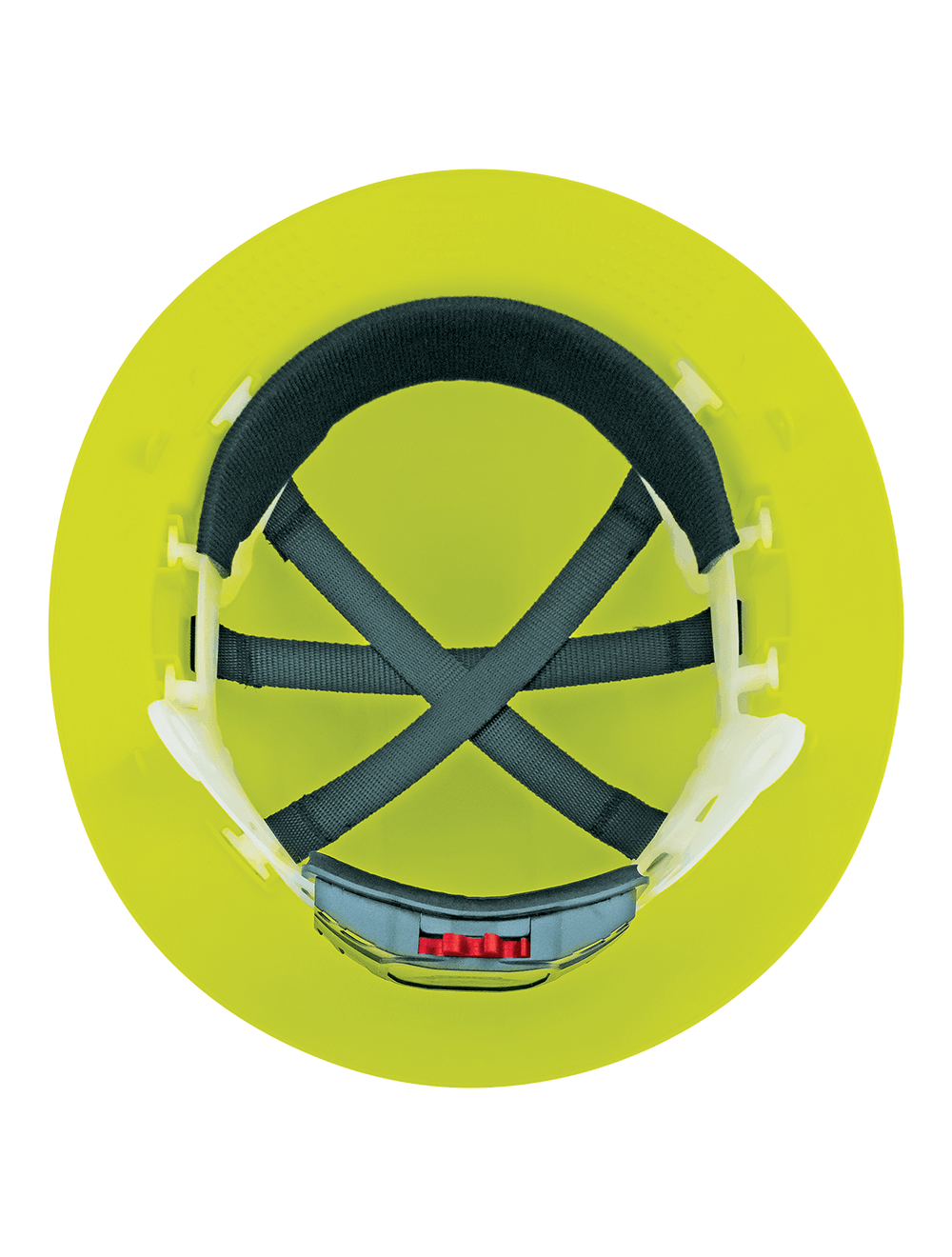 Bullhead Safety™ Head Protection High-Visibility Yellow/Green Unvented Full Brim Style Hard Hat With Six-Point Ratchet Suspension - HH-F1-YG
