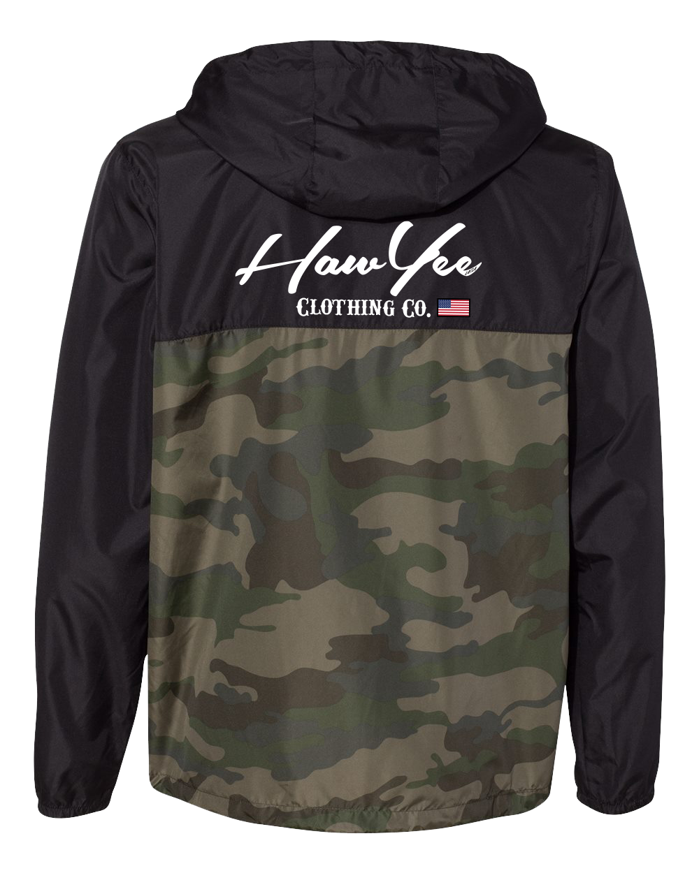 Windbreaker Black & Green Camo