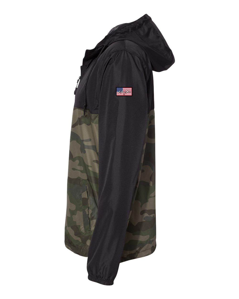 Windbreaker Black & Green Camo