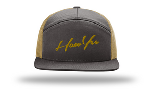 HawYee 7 Panel Adjustable Bill - Grey & Gold
