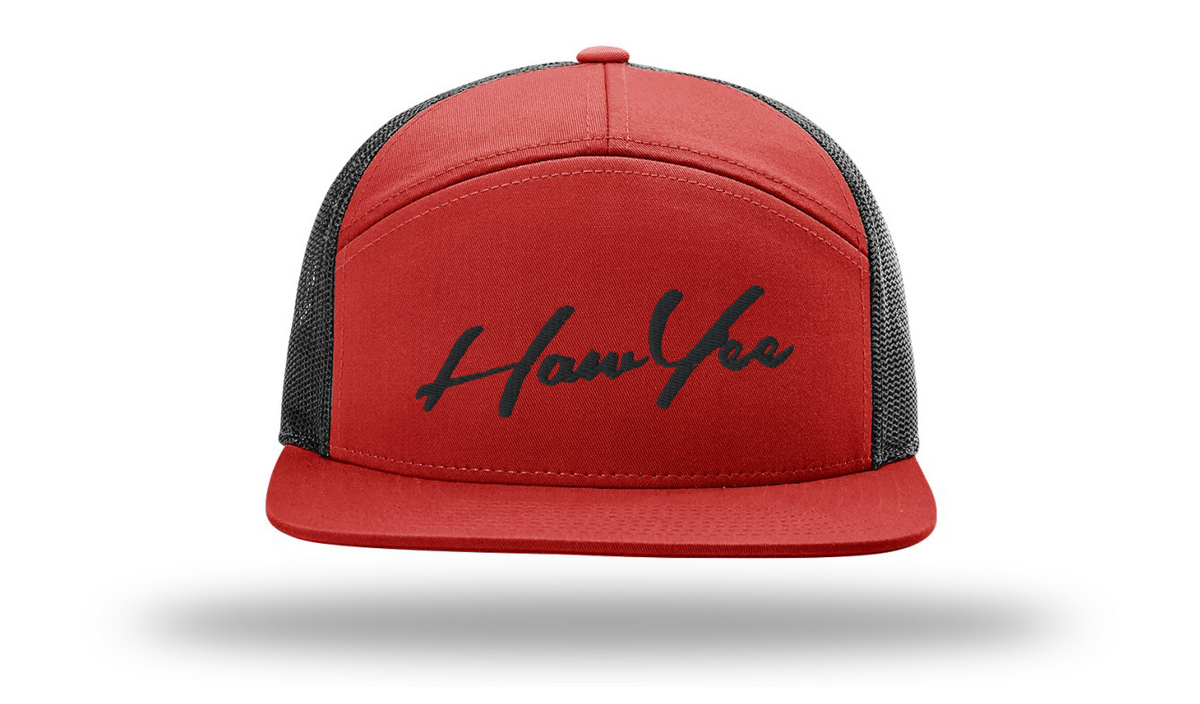 HawYee 7 Panel Adjustable Bill - RED