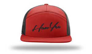 HawYee 7 Panel Adjustable Bill - RED