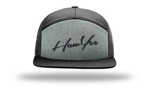 HawYee 7 Panel Adjustable Bill Black/Grey