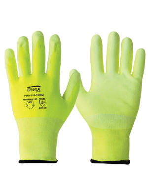 Samurai Glove® High-Visiblity PU Coated Cut, Abrasion, and Puncture Resistant Gloves - PUG-118